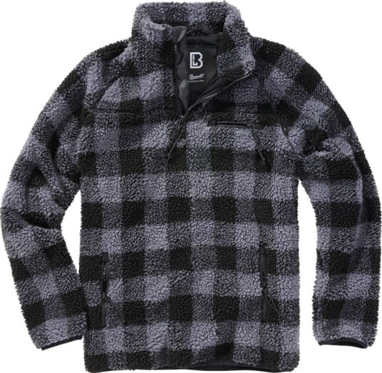 Brandit Teddyfleece Genser L Svart Grå