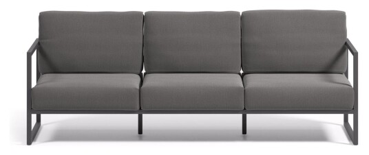 Kave Home Comova 3-pers. Loungesofa 225 cm - Mørkegrå/Sort aluminium 1572769-10-0 1715029-04-0 Kave Home Comova 3-pers. Loungesofa 225 cm - Mørkegrå/Sort aluminium 1572769-10-0 1715029-04-0