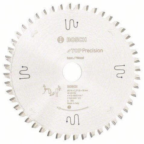 Bosch Top Precision Sirkelsagblad 216 mm for Tre med 48 Tenner