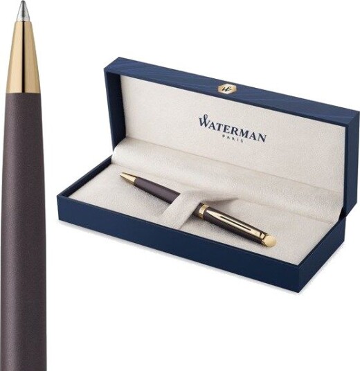 Waterman Hmisphre Ballpoint Pen Lava Black Medium Point with Blue Ink Gift Box