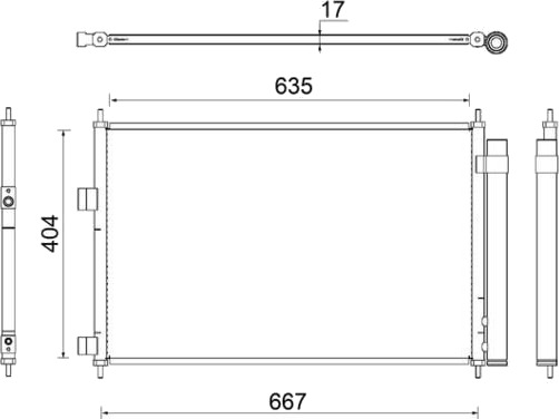 MAHLE AC 798 000S Kondensator, klimaanlegg MAHLE AC 798 000S Kondensator, klimaanlegg