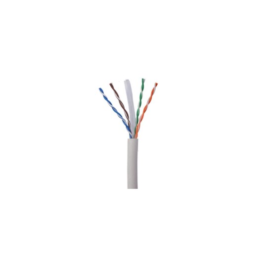 North Nettverkskabel Cat6a UTP Hvit 50m Kontaktløs Solid 10gb/s 500mhz 26awg CM