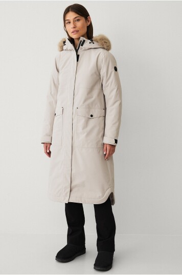 Áhkká Parka Urban Padded Long Parka W Beige Áhkká Parka Urban Padded Long Parka W Beige