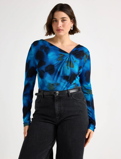 Lindex Top Simonetta Blue XL