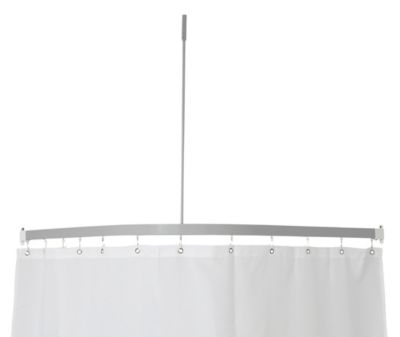 Handelsfirmaet Van Der P. Aps Flad Skinne Vinkel 90X90 - Vinkelstang Kompl.M.Loftstøtte/Gardinringe 15X33mm. Grå Lake