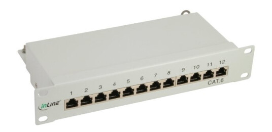 Inline 76213 Rj-45 Cat6 Grå Rackmontering 1U 254 Mm