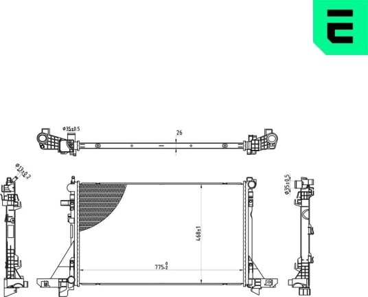 ERA 673001 Radiator motorkjøling