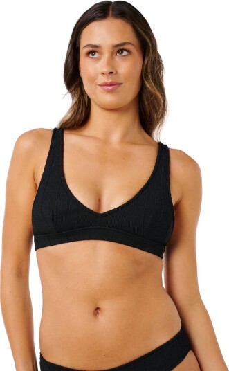 Rip Curl Women"s Vibe Surf Multi Fit V Neck Bikini Top Black, XL Rip Curl Women"s Vibe Surf Multi Fit V Neck Bikini Top Black, XL