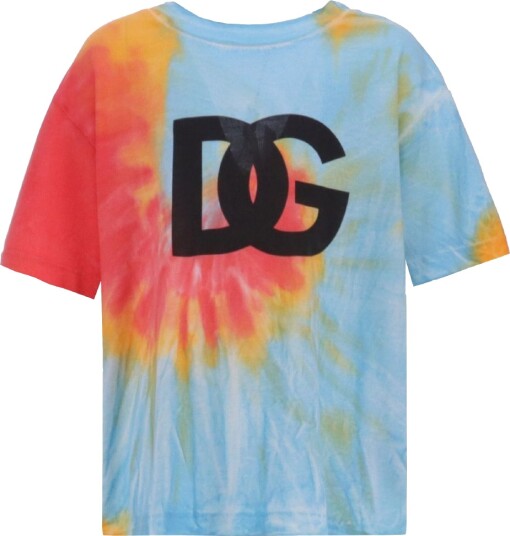 Dolce & Gabbana T skjorte Eden Blå/Oransje m. Logo Dolce & Gabbana 4 år 104 T skjorte