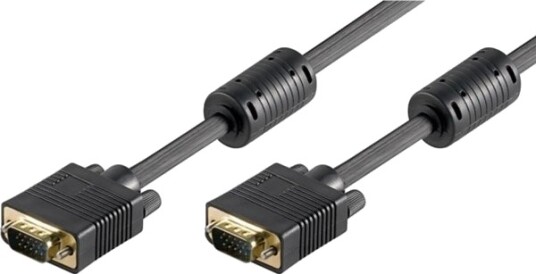 Kabelnøytral Videokabel Svga (D-Sub) M - Svga (D-Sub) M, 2M, Gullbelagte Kontakter, Czarny, Logoblister