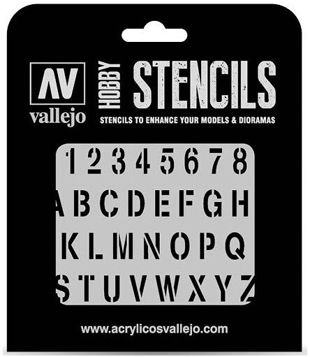 Byggesett Hobby Stencils Stamp Font Vallejo Byggesett Hobby Stencils Stamp Font Vallejo