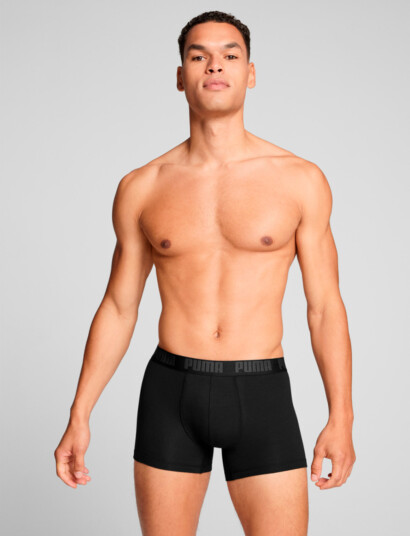 PUMA Puma Men Everyday Basic Boxers 2P Black M PUMA Puma Men Everyday Basic Boxers 2P Black M