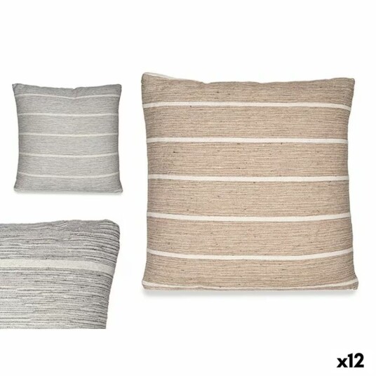 Pute Striper Brun Grå 45 x 12 x 45 cm 12 enheter