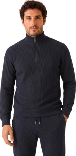 BOSS Structure 1/4 Zip DARK BLUE L