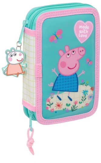 Peppa Gris Dobbeltpennal Mintgrønn Peppa Gris Dobbeltpennal Mintgrønn