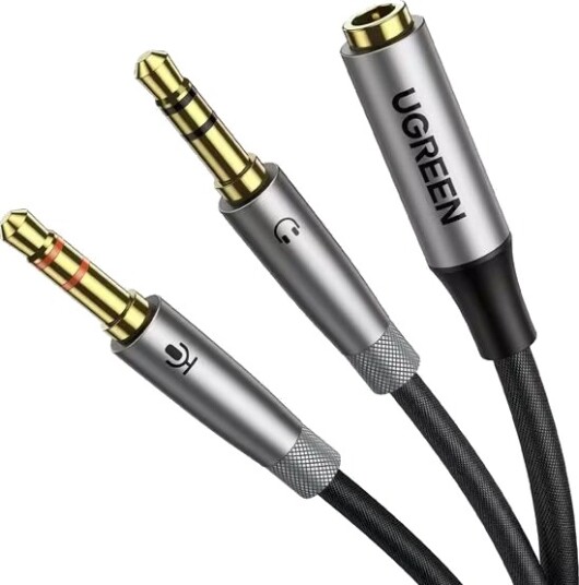 3,5 mm lydkabel Splitter 1x hunn til 2x hann 3,5 mm lydkabel Splitter 1x hunn til 2x hann