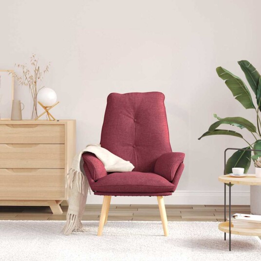 Avslappende stol Vinrød 69 x 74 x 93 cm stoff Avslappende stol Vinrød 69 x 74 x 93 cm stoff