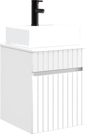 Vegghengt Servantskap Hvit 39 x 41 x 62,5 cm Konstruert tre Vegghengt Servantskap Hvit 39 x 41 x 62,5 cm Konstruert tre