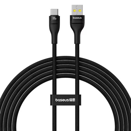 Baseus Flash 2 USB-C Hurtigladerkabel 100W 2m Svart