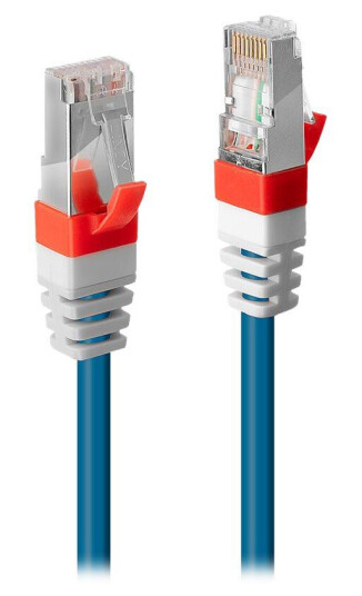 Lindy Cat6 Koblingskabel 1 m SF/UTP Blå - Gullbelagte Kontakter Lindy Cat6 Koblingskabel 1 m SF/UTP Blå - Gullbelagte Kontakter