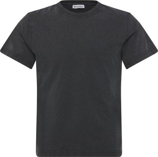 Weekday Shrunken Double Layered T Shirt   Black   XS