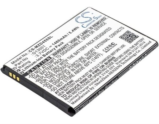 Navon MD455 batteri (1460 mAh 3.7 V, Sort) Navon MD455 batteri (1460 mAh 3.7 V, Sort)