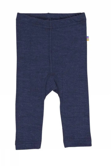 Leggings i mørkebl?tt uten fot i ull og silke | Joha | Baby | Navy | størrelse 60 | 85% Ull og 15% Silke til