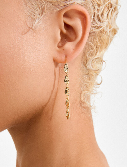 Pilgrim Eliyah Chain Earrings Gold Plated   Gold   ONE SIZE