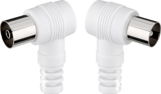Antennekabel, koaksial hann til koaksial hunn, vinklet, <70 dB, dobbeltskjermet, 1,5 m