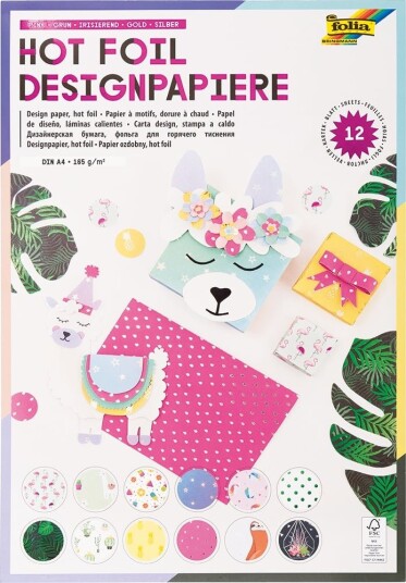 Papirblokk A4 165g 12 ark Hot Foil 2 Papirblokk A4 165g 12 ark Hot Foil 2