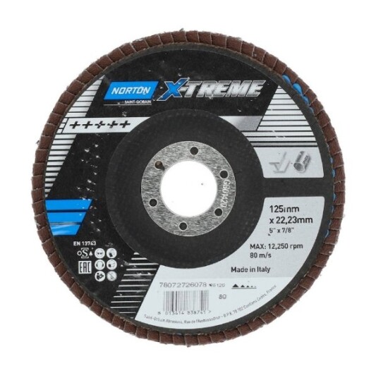 Norton Lamellrondell 125x22 K80 X-Treme Norton Lamellrondell 125x22 K80 X-Treme