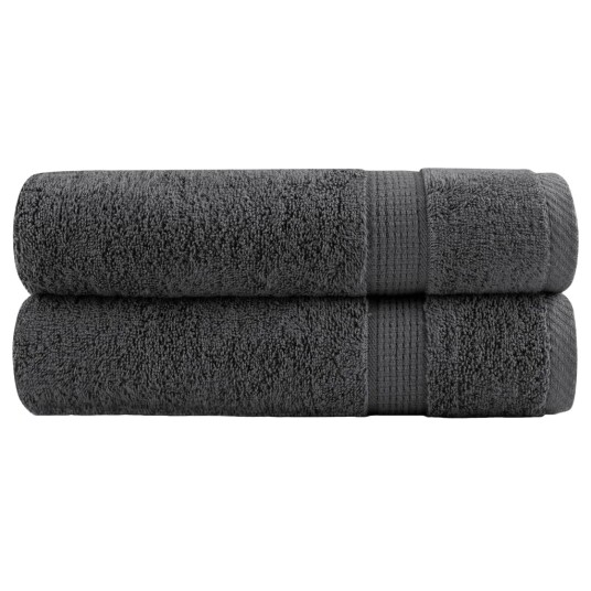 Premium dusjhåndklær SOLUND 2 stk antrasitt 70x140 cm 600gsm Premium dusjhåndklær SOLUND 2 stk antrasitt 70x140 cm 600gsm