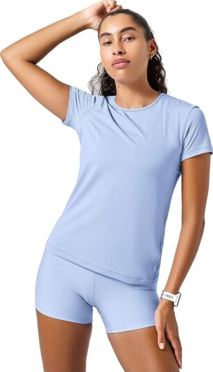 Casall Essential Mesh Detail Tee Padel  og tennis T skjorte dame Blå 34