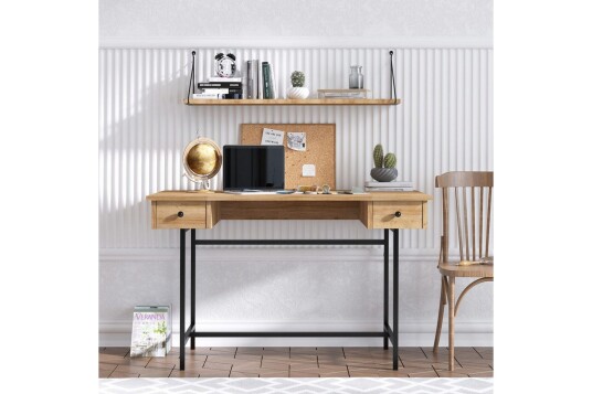 Mirric Skrivebord 60x120 cm Eik/Sort