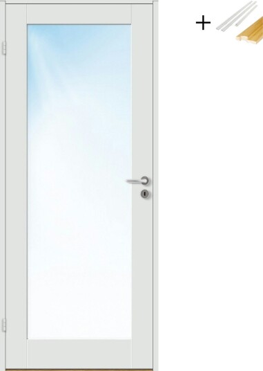 Innerdør Bygg1 Stil 1 Klarglass med Karmsett