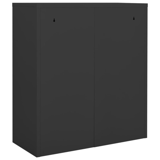 vidaXL Kontorskap antrasitt 90x40x102 cm stål