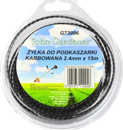 Geko Korrugert Trimmerlinje 2,4Mmx15m G73996 Geko Korrugert Trimmerlinje 2,4Mmx15m G73996