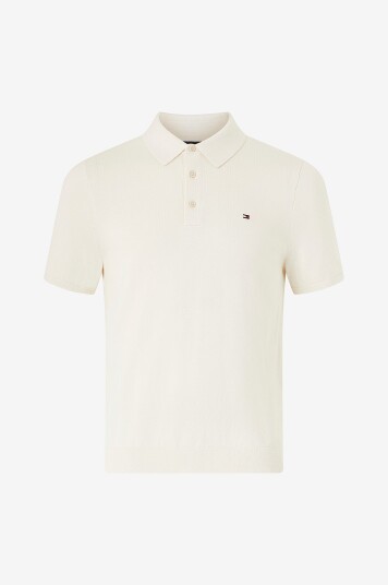 Tommy Hilfiger Genser Essential Cotton Knitted Polo Beige