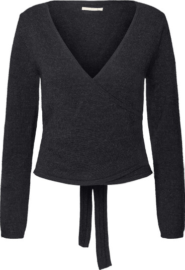 Rethinkit Studios Wool Wrap Cardigan Keep Me   Navy   XS
