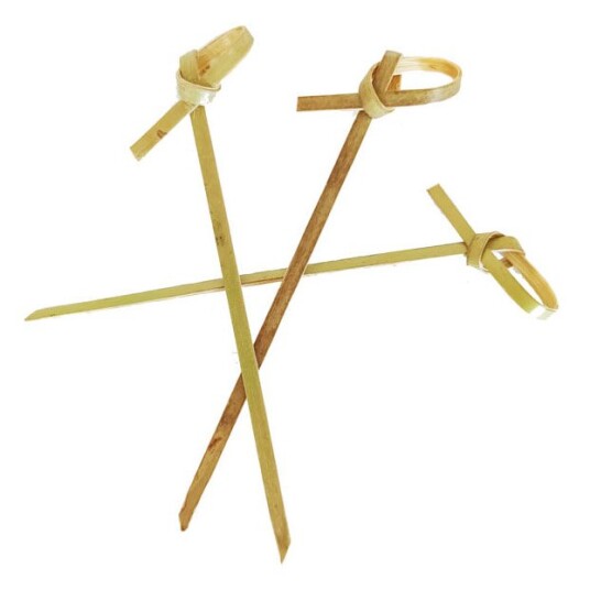 Cocktailpinner bambus m. knute 9 cm 50 stk