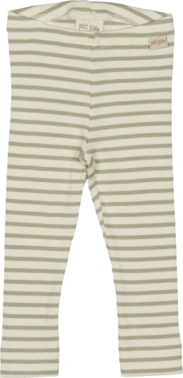 Petit Piao Legging Modal Striped Desert Sage/Eggnog (80 / 1 år)