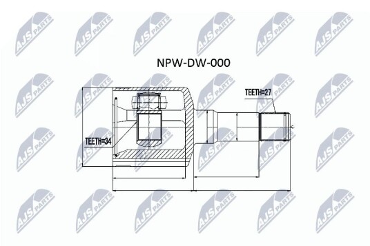 Nty Drivknute drivaksel NTY NPW DW 000