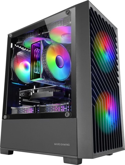 Mars Gaming MC-VORTEX mATX Mini-ITX 3x120mm FRGB-vifter Svart Mars Gaming MC-VORTEX mATX Mini-ITX 3x120mm FRGB-vifter Svart