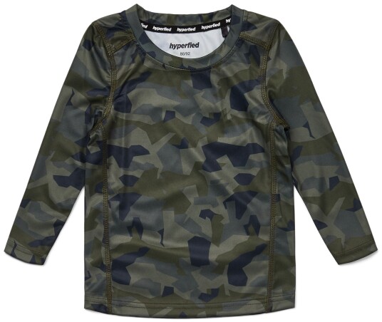 Hyperfied Long Sleeve Logo T-Shirt Camo 134-140
