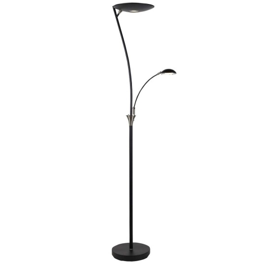 Nora gulvlampe m/lesearm 25+5W 180 cm 3000 Kelvin - Dimbar - Svart Nora gulvlampe m/lesearm 25+5W 180 cm 3000 Kelvin - Dimbar - Svart
