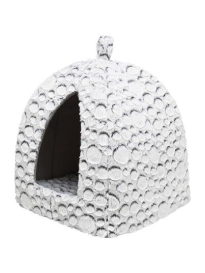 Trixie Mila Cave Plush 32 42 32 cm White Grey