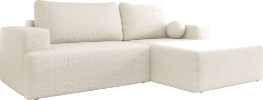 Deylor Sovesofa med sjeselong 3 seter Hvit