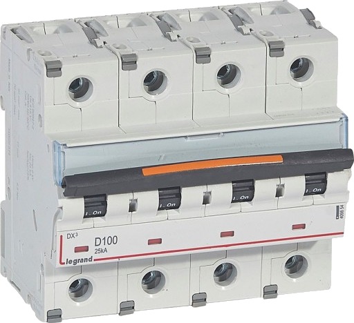 Legrand DX3 MCB automatsikring D100 4P 6M 25kA