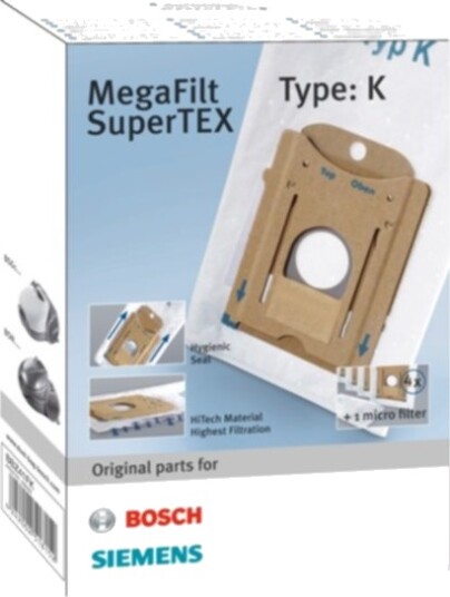 Bsh Støvsugerposer BBZ41FK/VZ41AFK syntetfiber 4st. Mikrofilter BSHTYPK