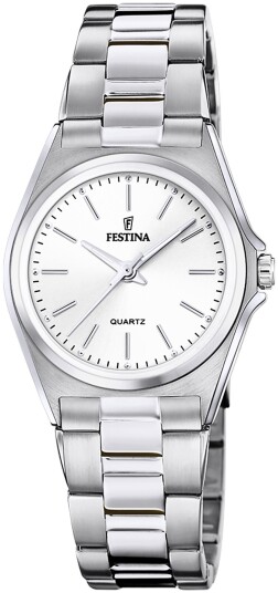 Festina Dameklokke F20553 2 Classic Hvit/Stål Ø31 mm Festina Dameklokke F20553 2 Classic Hvit/Stål Ø31 mm